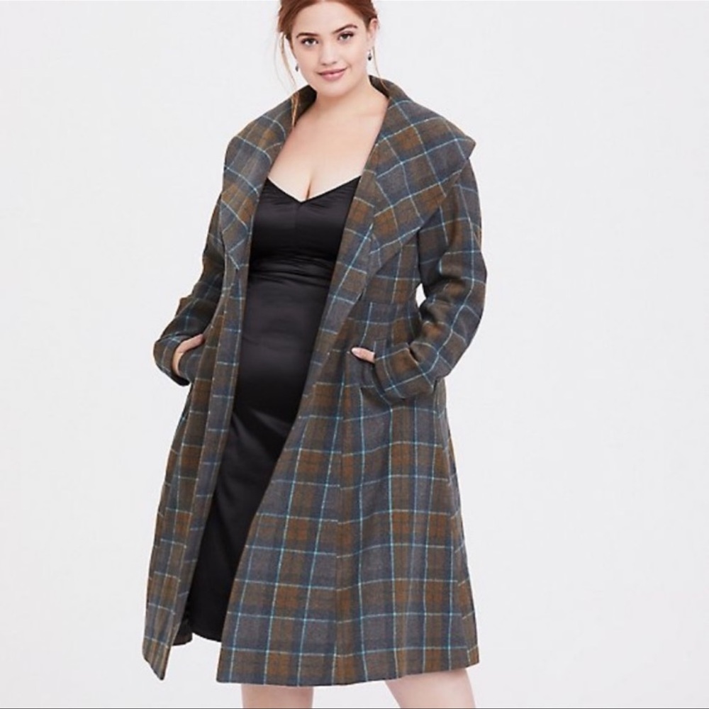 Torrid Outlander plaid coat heavy 3x 3